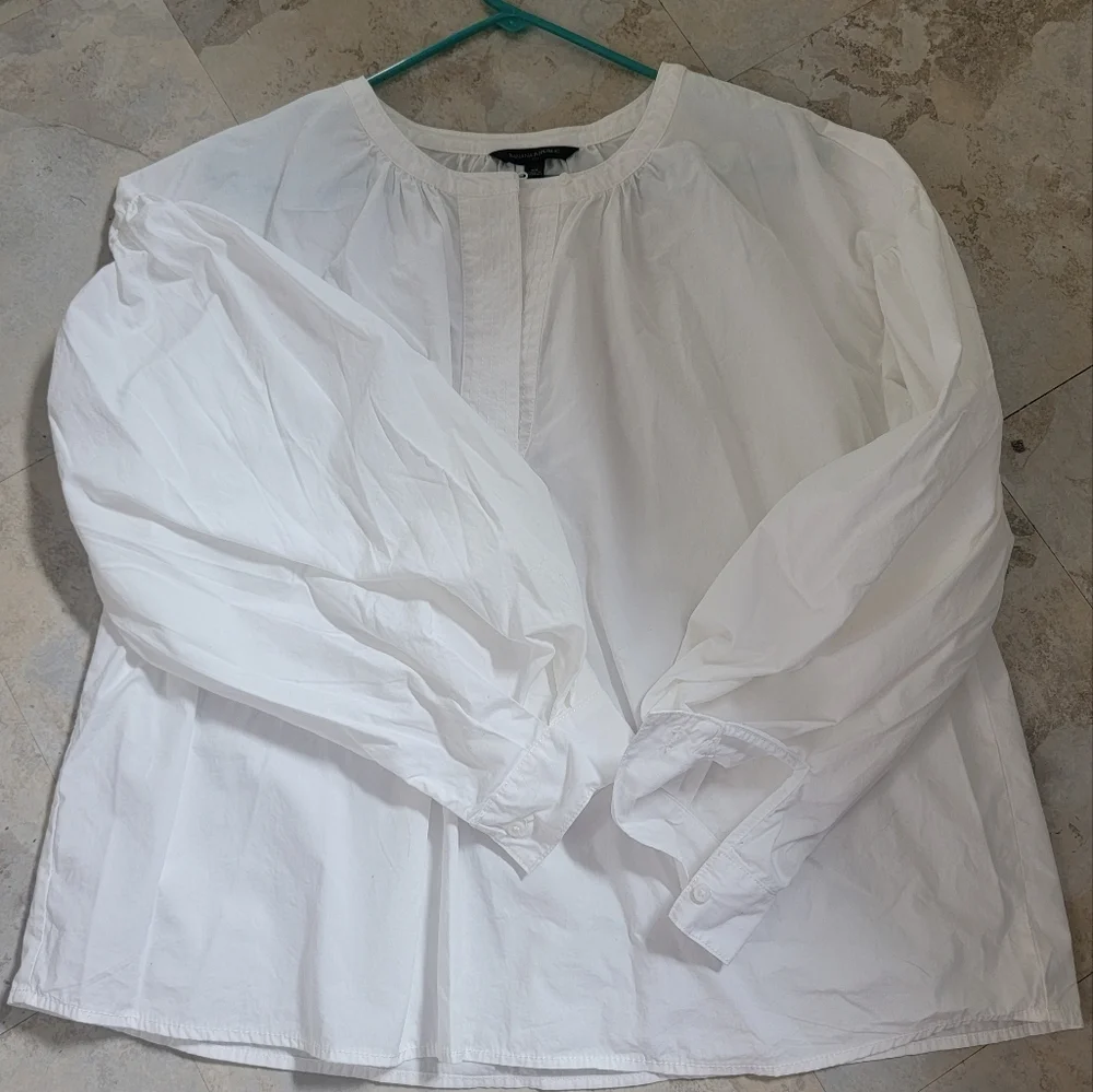 Oversized Long Sleeve Blouse With Puffy Sleeves (Banana Republic) - Picture 3 of 6